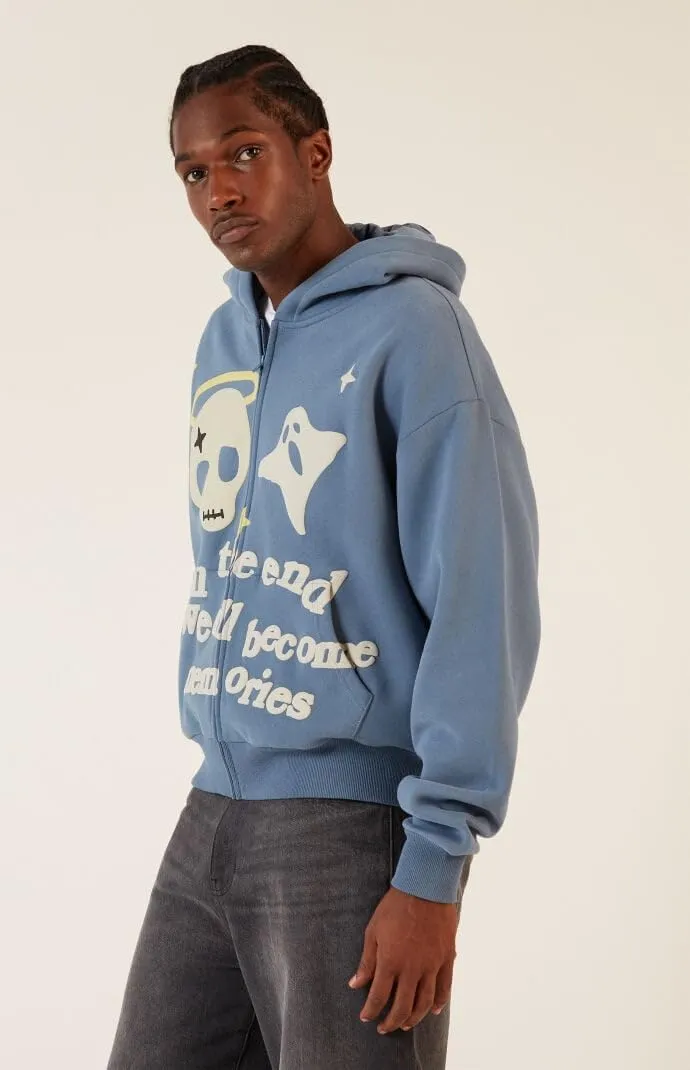 PacSun Men's In The End Puff Graphic Zip Up Hoodie