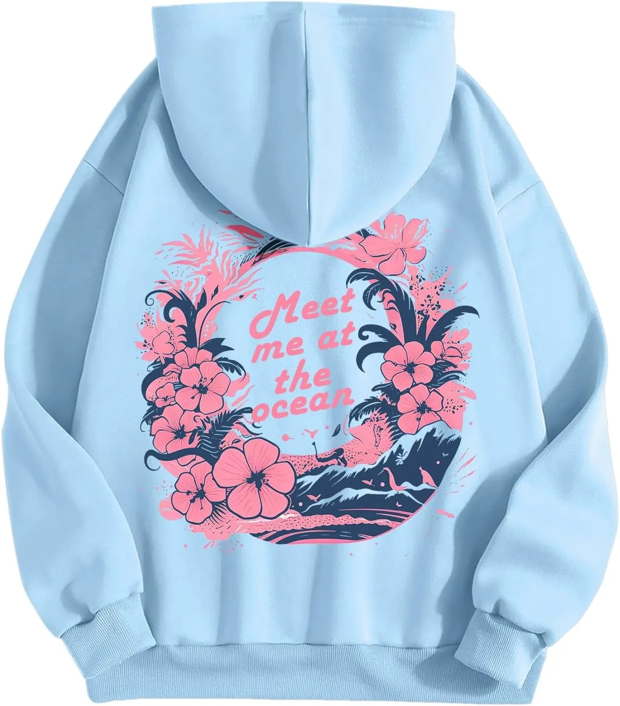 Pink Pom Puff Oversized Hoodie for Teen Girls Long Sleeve Y2K Graphic Hoodies with Pockets 2024 Fall Preppy Sweatshirt