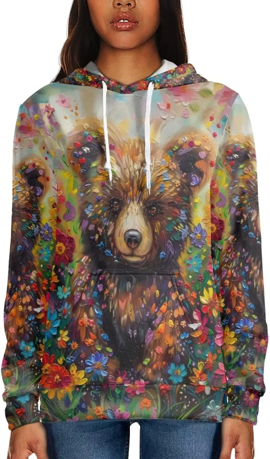 PinUp Angel Women Pullover Hoodie Cute Oil Painting Graphic Clothes Oversized Sweatshirt Jacket Streetwear Tops