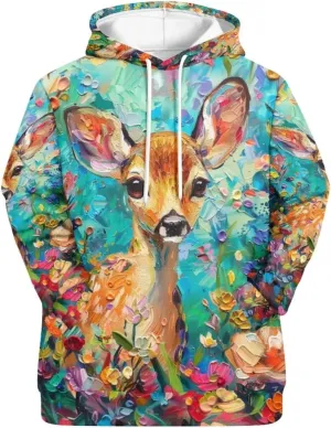 PinUp Angel Women Pullover Hoodie Cute Oil Painting Graphic Clothes Oversized Sweatshirt Jacket Streetwear Tops