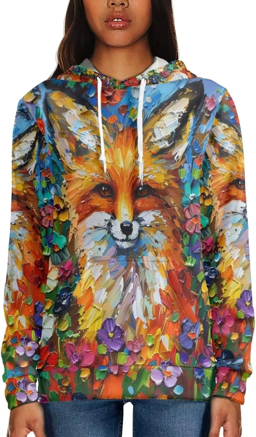 PinUp Angel Women Pullover Hoodie Cute Oil Painting Graphic Clothes Oversized Sweatshirt Jacket Streetwear Tops