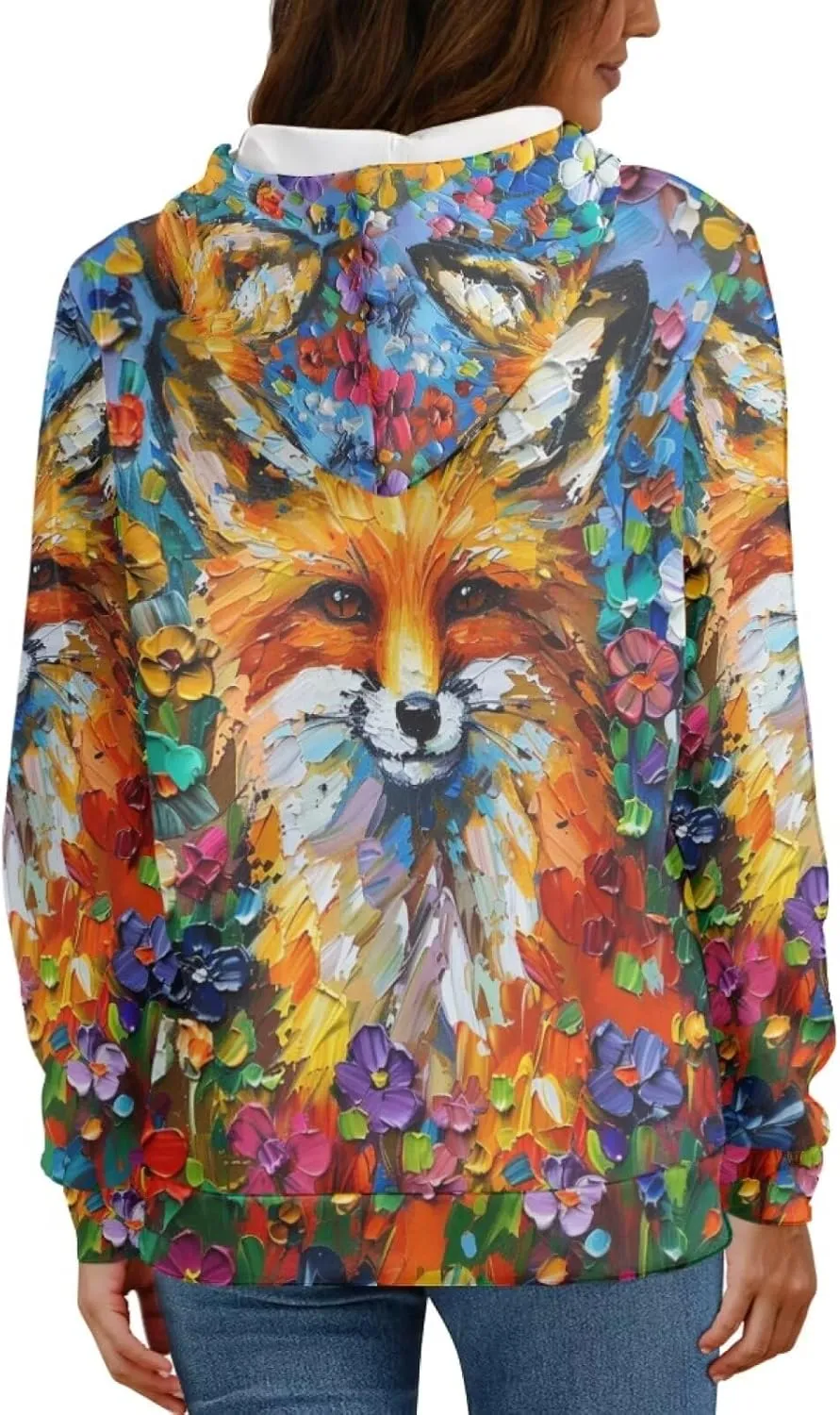 PinUp Angel Women Pullover Hoodie Cute Oil Painting Graphic Clothes Oversized Sweatshirt Jacket Streetwear Tops