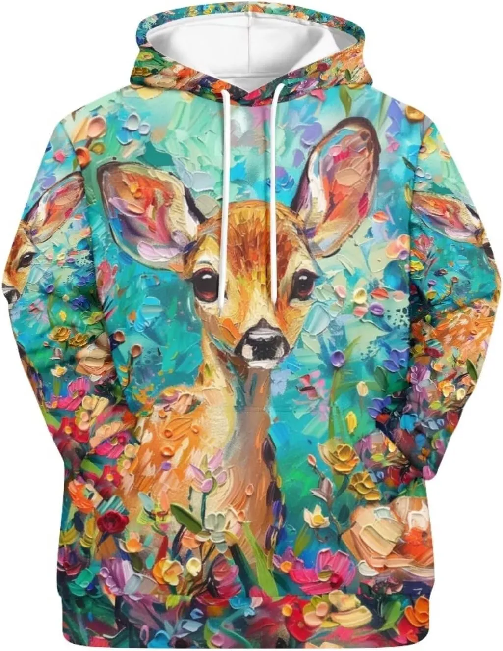 PinUp Angel Women Pullover Hoodie Cute Oil Painting Graphic Clothes Oversized Sweatshirt Jacket Streetwear Tops