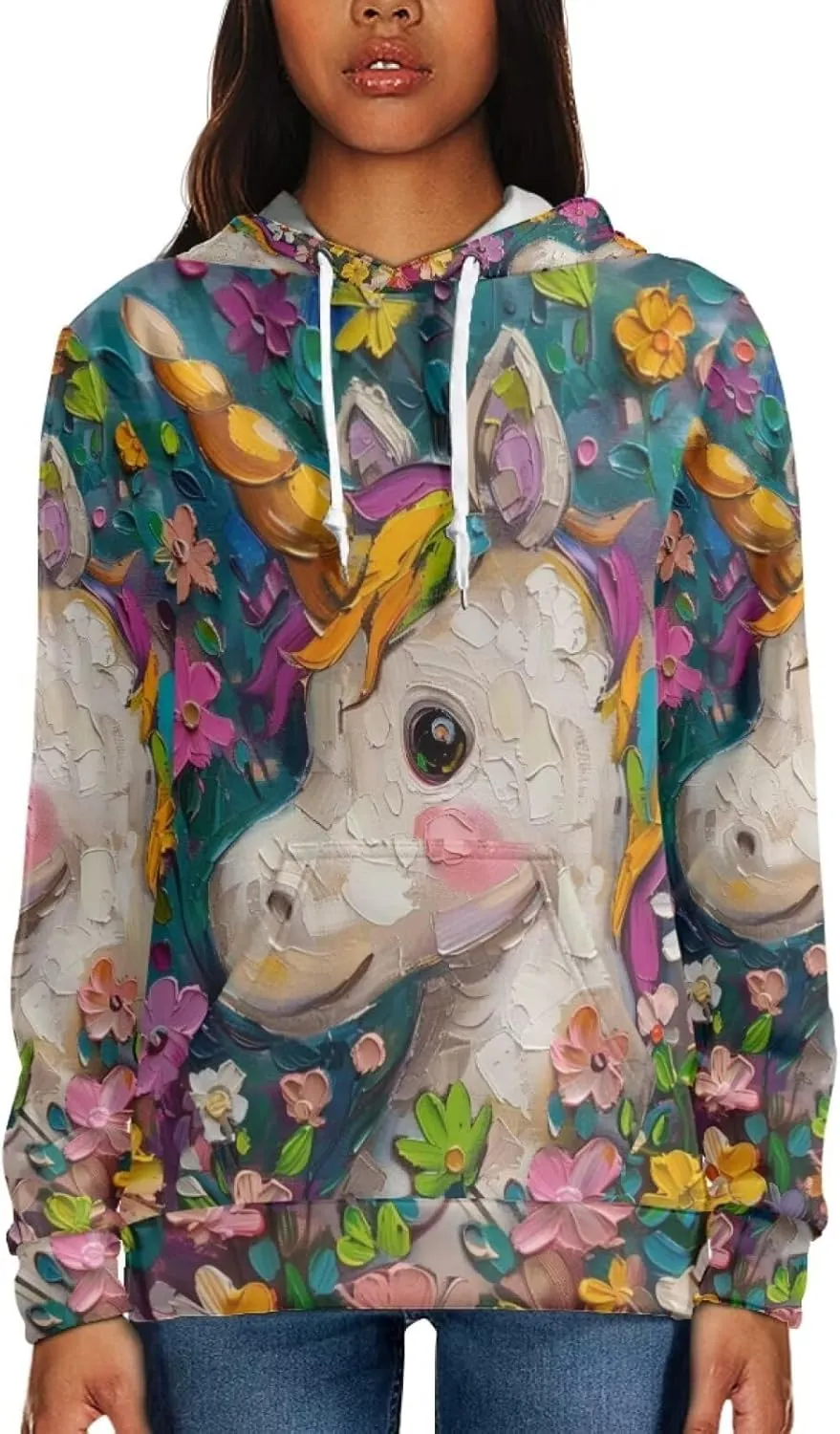 PinUp Angel Women Pullover Hoodie Cute Oil Painting Graphic Clothes Oversized Sweatshirt Jacket Streetwear Tops
