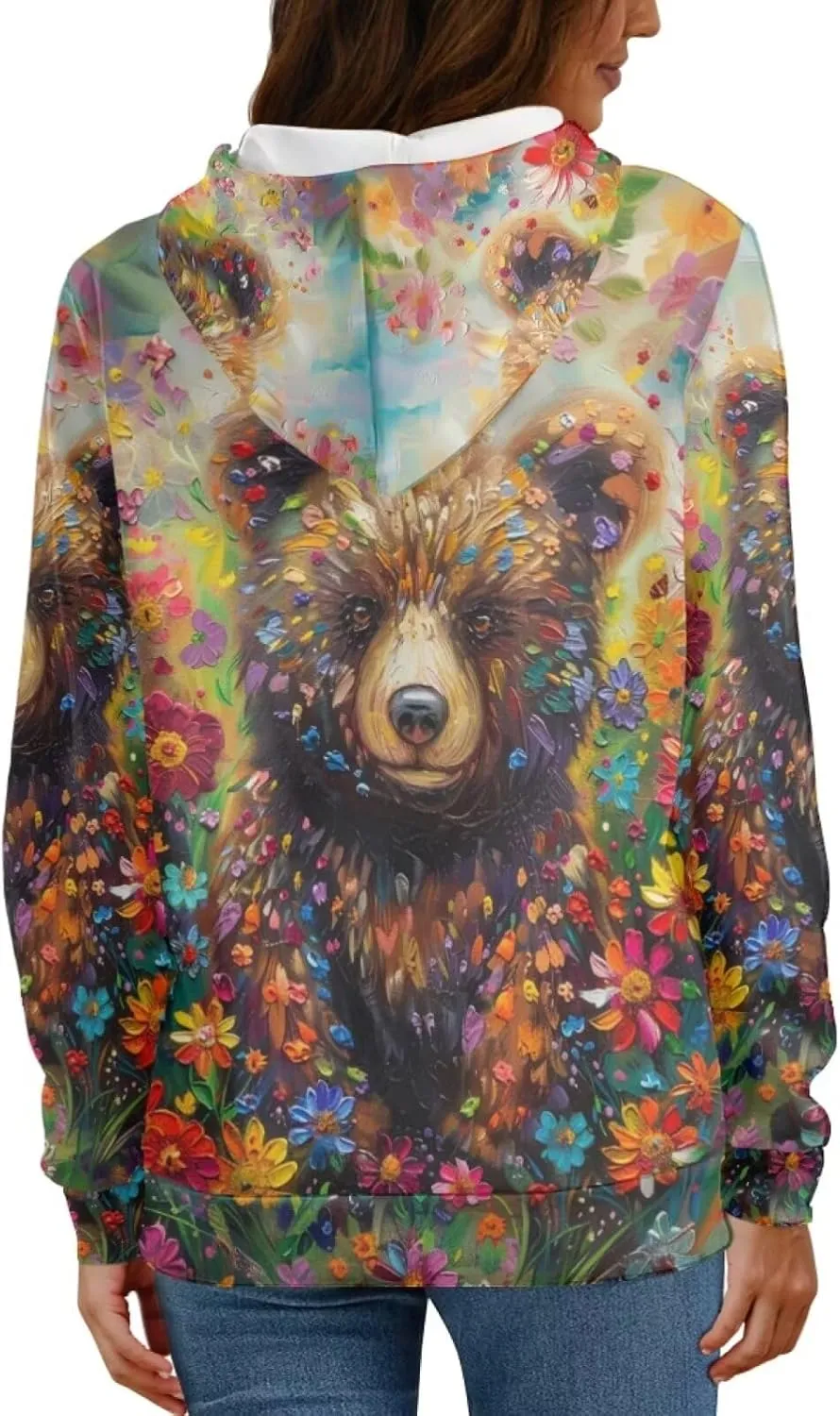 PinUp Angel Women Pullover Hoodie Cute Oil Painting Graphic Clothes Oversized Sweatshirt Jacket Streetwear Tops