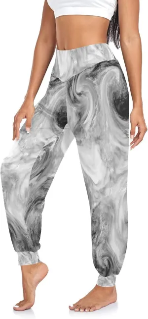 Poeticcity Women Thin Trousers Lounge Harem Sweatpants Yoga Leggings Dance Pants(S-2XL)