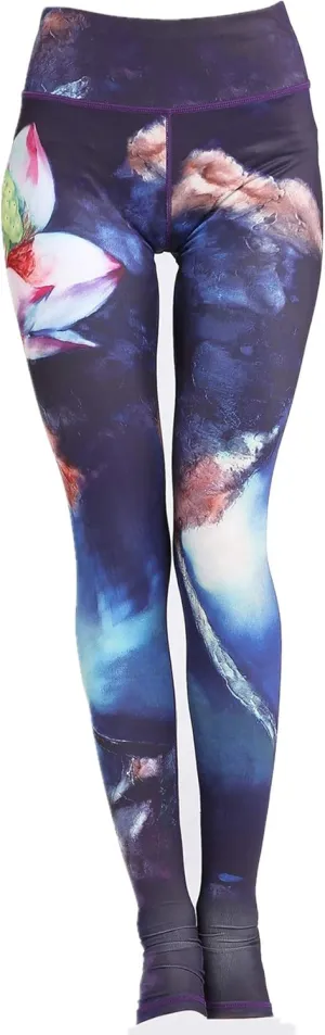 Printed Women Yoga Leggings High Waist Tummy Control Over The Heel Yoga Pants