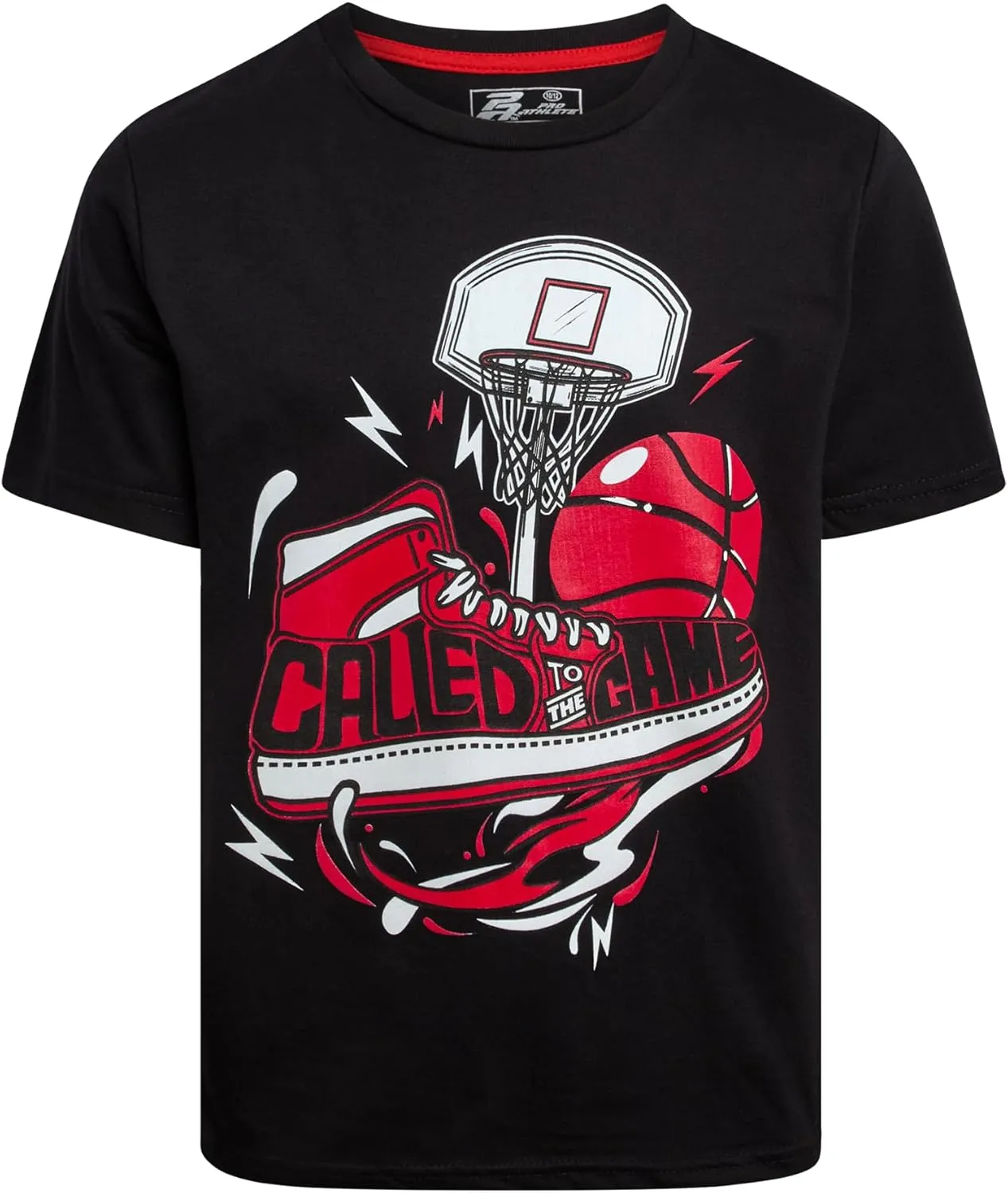 Pro Athlete Boys T Shirts - 4 Pack Performance Dry Fit Athletic Shirts for Boys - Crewneck Short Sleeve Graphic Tees (5-16)