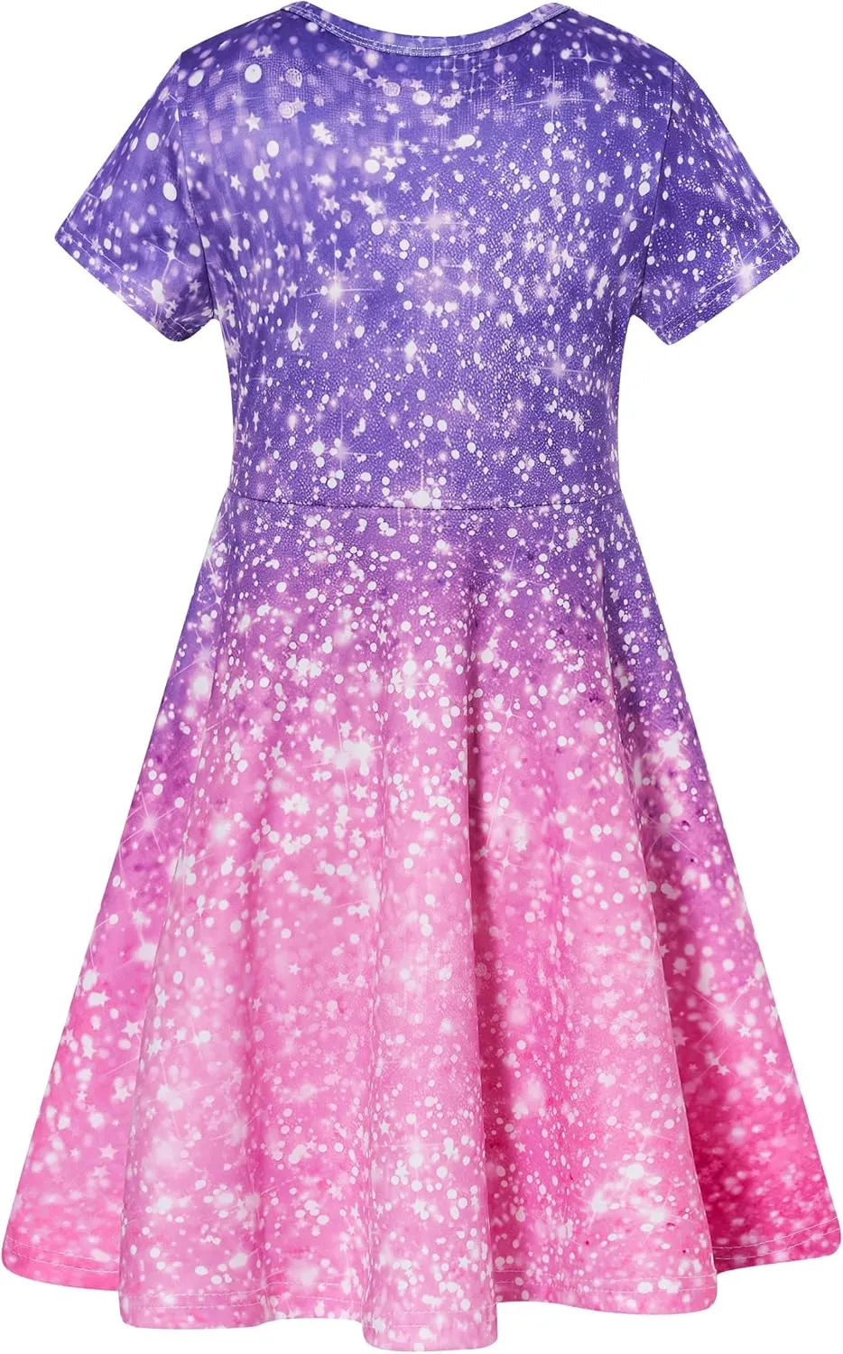 RAISEVERN Toddler Girls Dresses Short Sleeve Casual Midi Sundress 4-9T