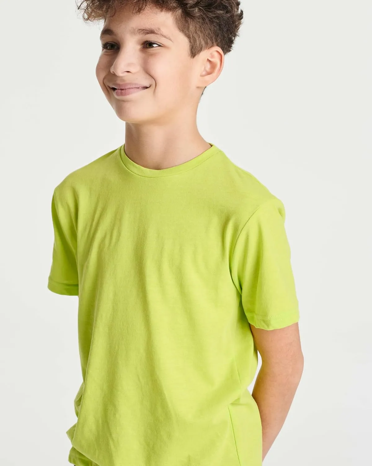 Real Essentials 5 Pack: Boys' Cotton Short Sleeve Crew Neck T-Shirts Outdoor (Ages 4-18)