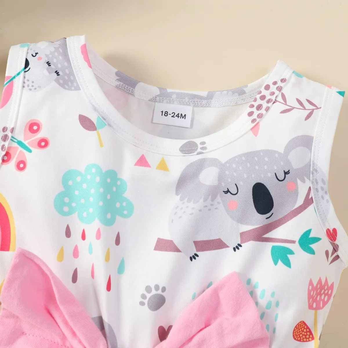 RETSUGO Little Girl A-Line Dresses Bowknot Dress for Baby Girls Casual Toddler Girl Dresses for Party Girl Dress 1-8 Years