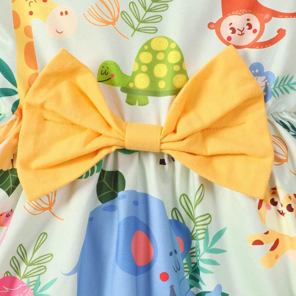 RETSUGO Little Girl A-Line Dresses Bowknot Dress for Baby Girls Casual Toddler Girl Dresses for Party Girl Dress 1-8 Years
