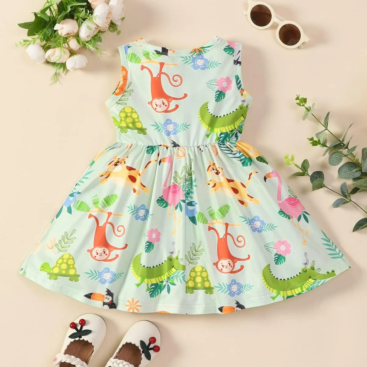 RETSUGO Little Girl A-Line Dresses Bowknot Dress for Baby Girls Casual Toddler Girl Dresses for Party Girl Dress 1-8 Years