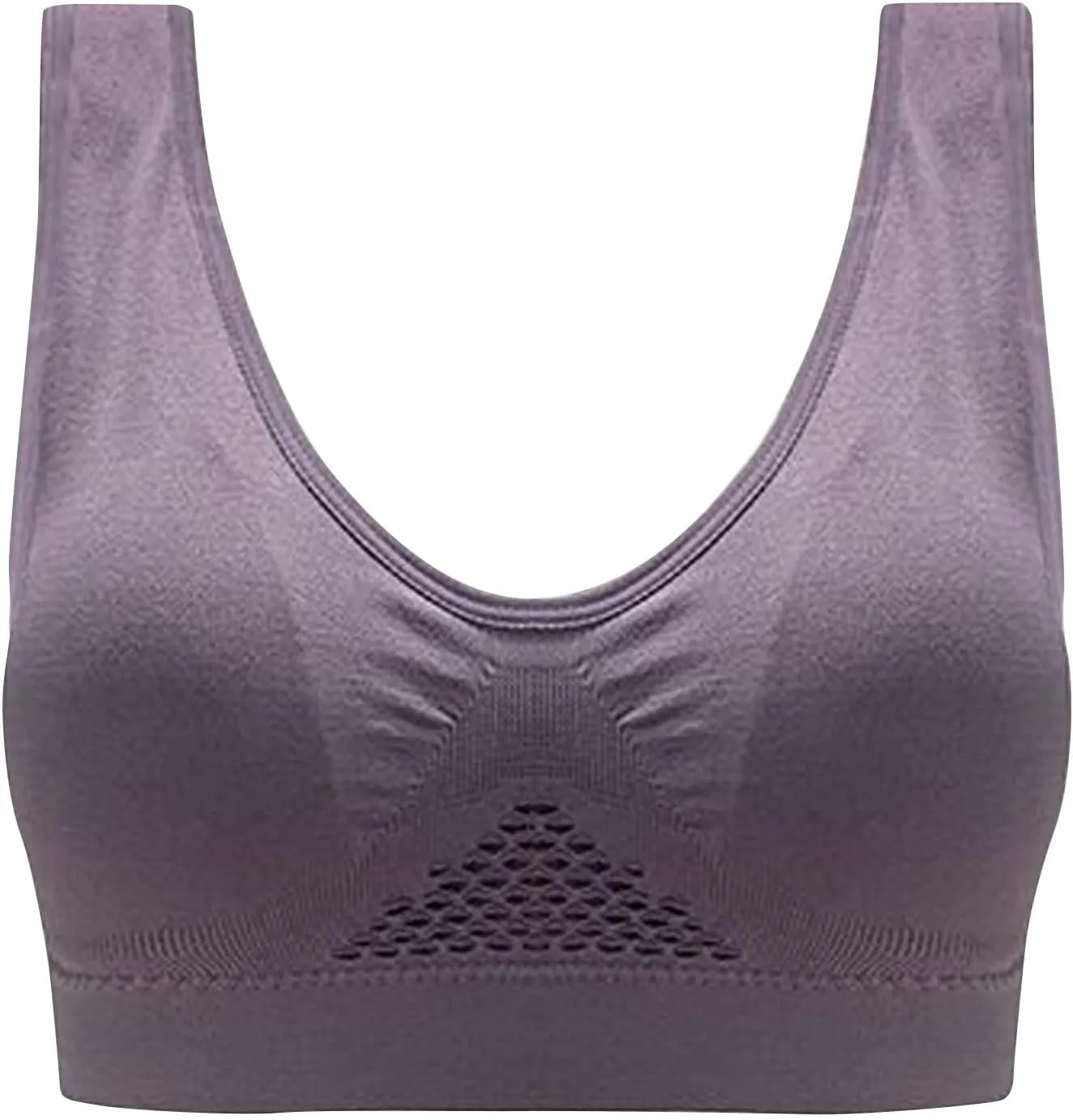 Seamless 3 Pack Yoga Bra for Women Wirefree Full Coverage Sports Bras Breathable Medium Support Gym Bralettes