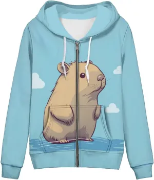 Showudesigns XS-5XL Zip Up Hoodie for Women Sweatshirt Pullover