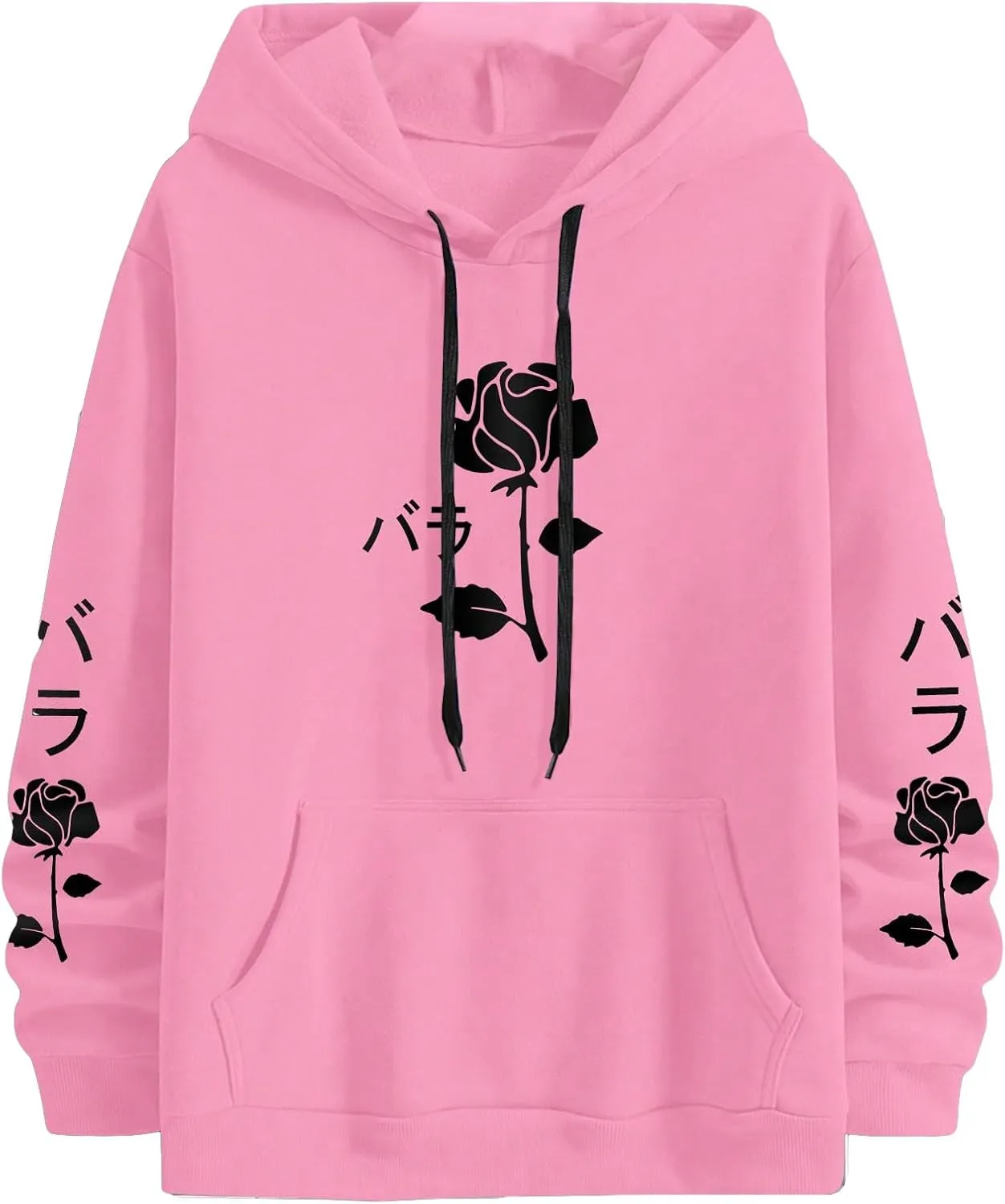 SOLY HUX Men's Floral Graphic Hoodies Drawstring Sweatshirt Long Sleeve Casual Pullover Tops