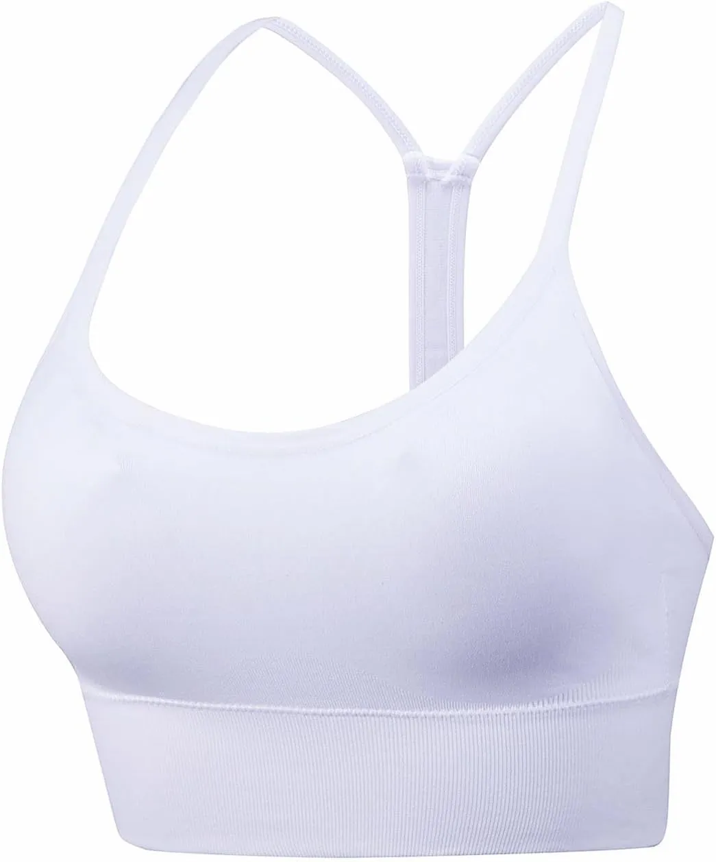 Sports Bra for Women Strappy Medium Support Push Up Y Back Spaghetti Strap Bra Stretch Running Workout Yoga Bralette