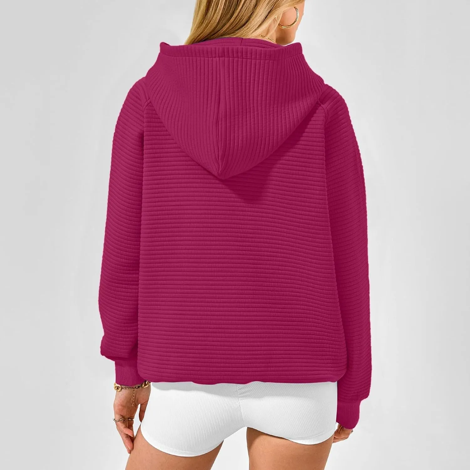 Sweatshirt for Women Long Sleeve Casual Loose Sweater Trendy Fleece Pullover Top with Pocket 2024 Fall Clothes