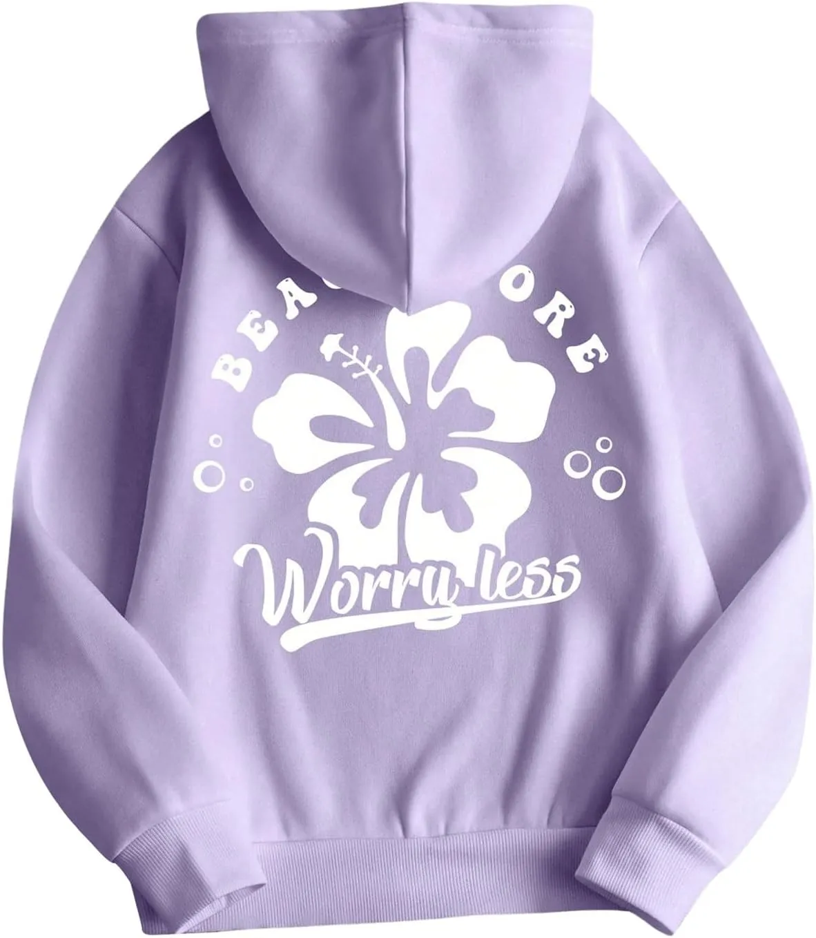 SweatyRocks Girl's Floral Graphic Hoodies Long Sleeve Oversized Sweatshirt with Pocket