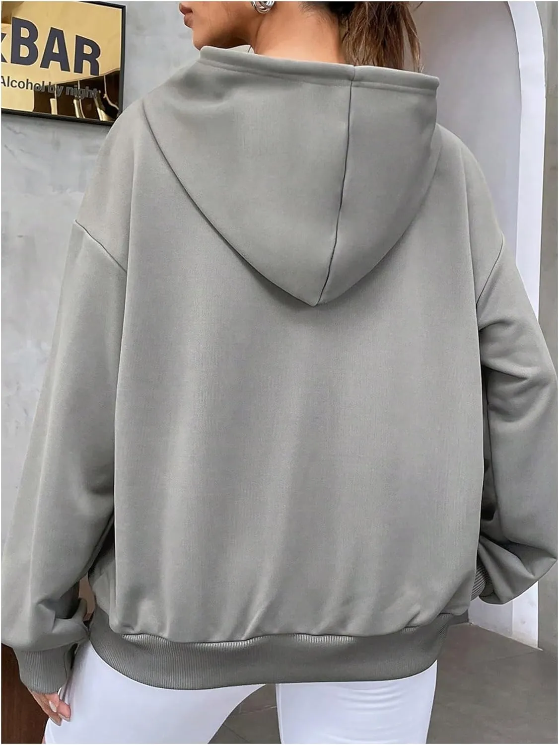 SweatyRocks Women's Y2K Hoodie Oversized Long Sleeve Letter Graphic Hoodies Sweatshirt Pullover Tops