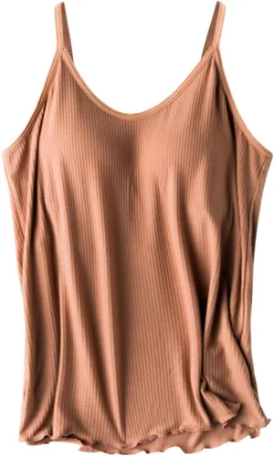 Tank Tops for Women Thread with Chest Pad Without Wearing Bra One Tank Top Camisole Tops for Women Women's Tank