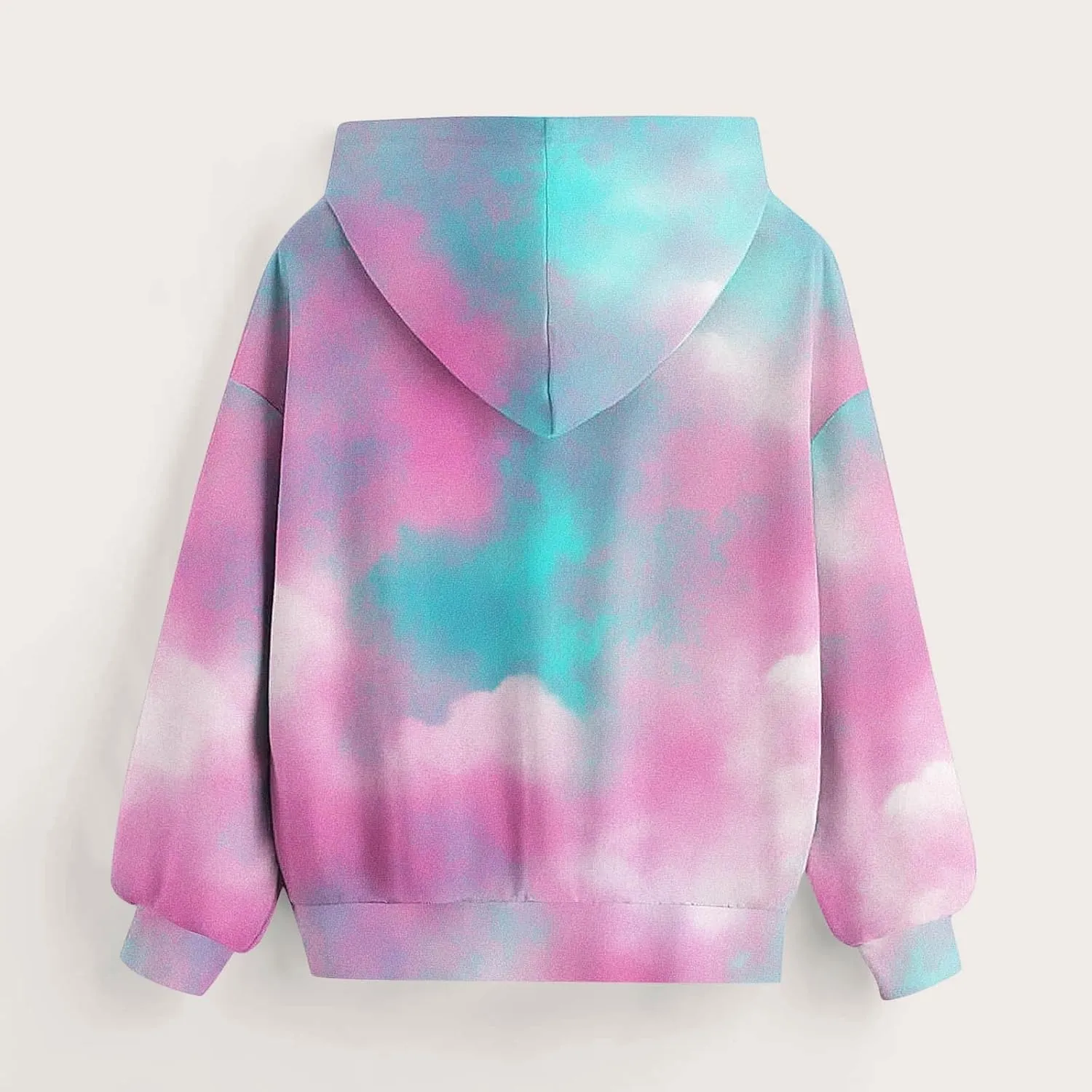 Tie Dye Oversized Hoodies for Women Trendy Casual Long Sleeve Hooded Pullover Tops Preppy Sweatshirts with Pocket