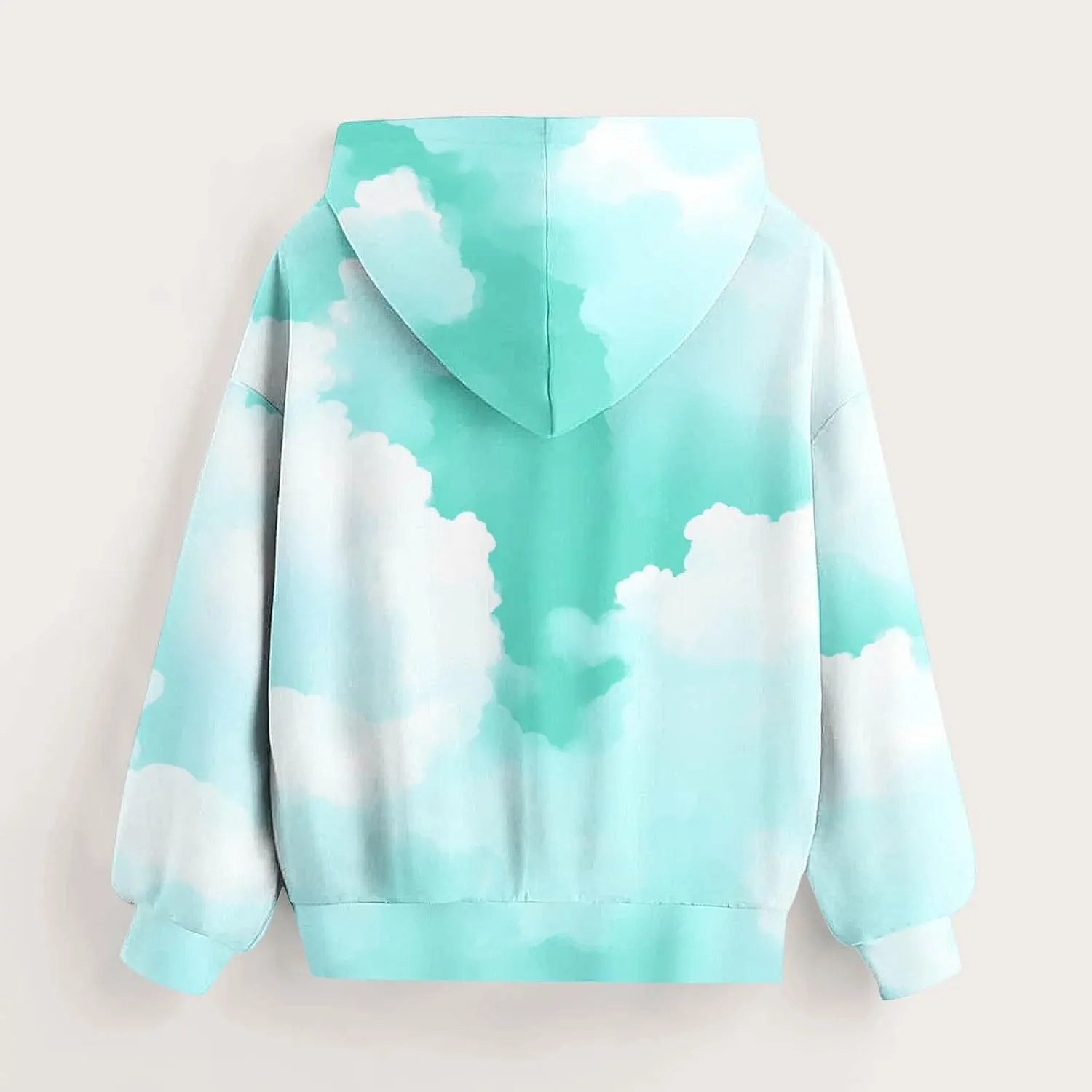Tie Dye Oversized Hoodies for Women Trendy Casual Long Sleeve Hooded Pullover Tops Preppy Sweatshirts with Pocket