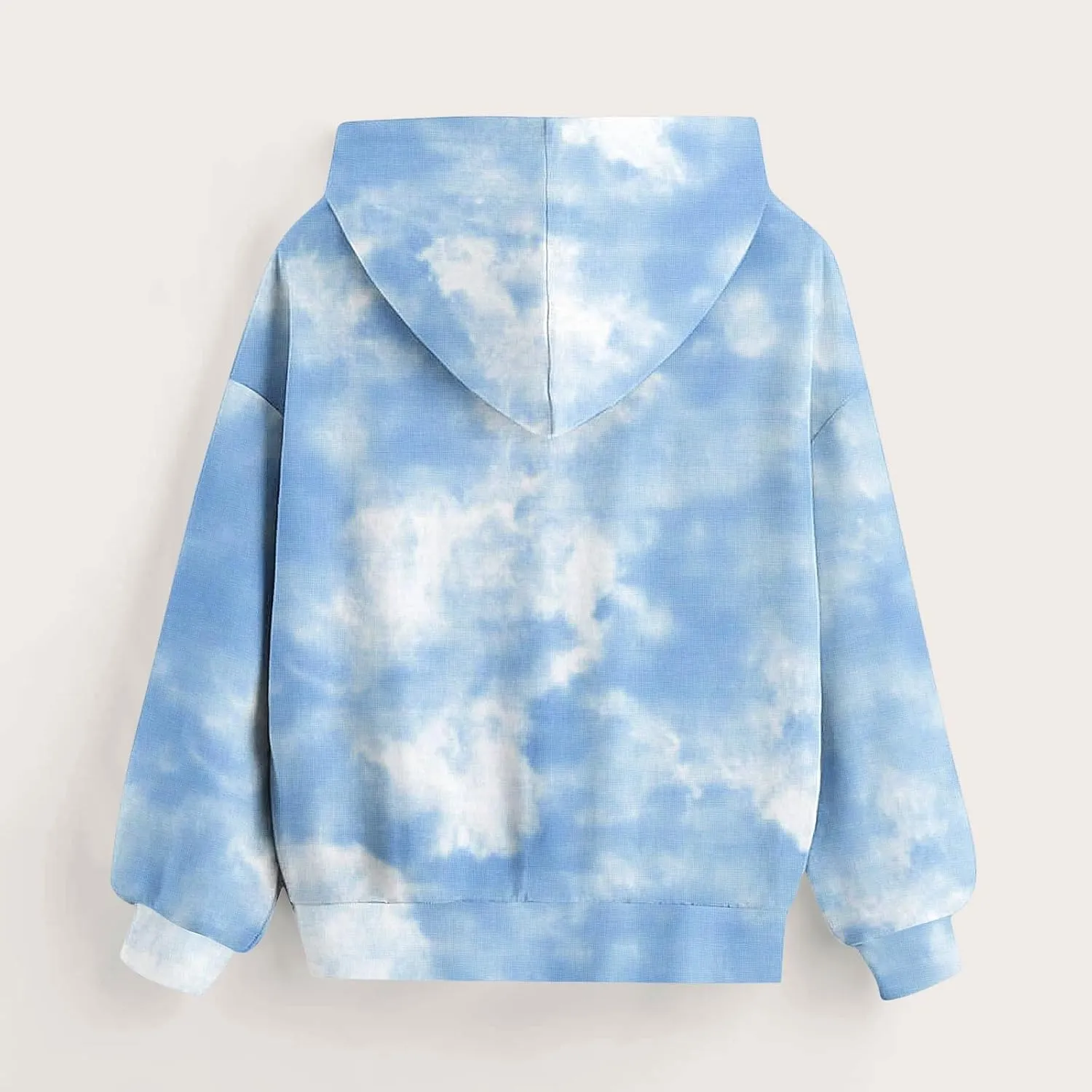 Tie Dye Oversized Hoodies for Women Trendy Casual Long Sleeve Hooded Pullover Tops Preppy Sweatshirts with Pocket