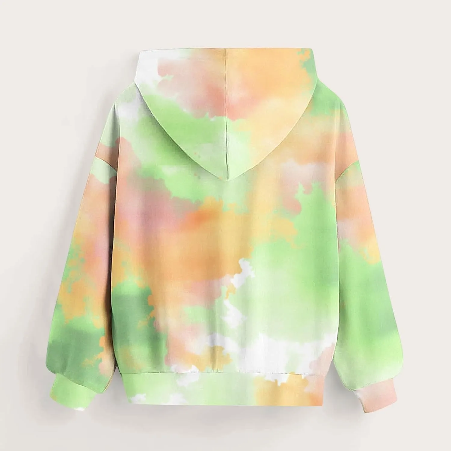 Tie Dye Oversized Hoodies for Women Trendy Casual Long Sleeve Hooded Pullover Tops Preppy Sweatshirts with Pocket