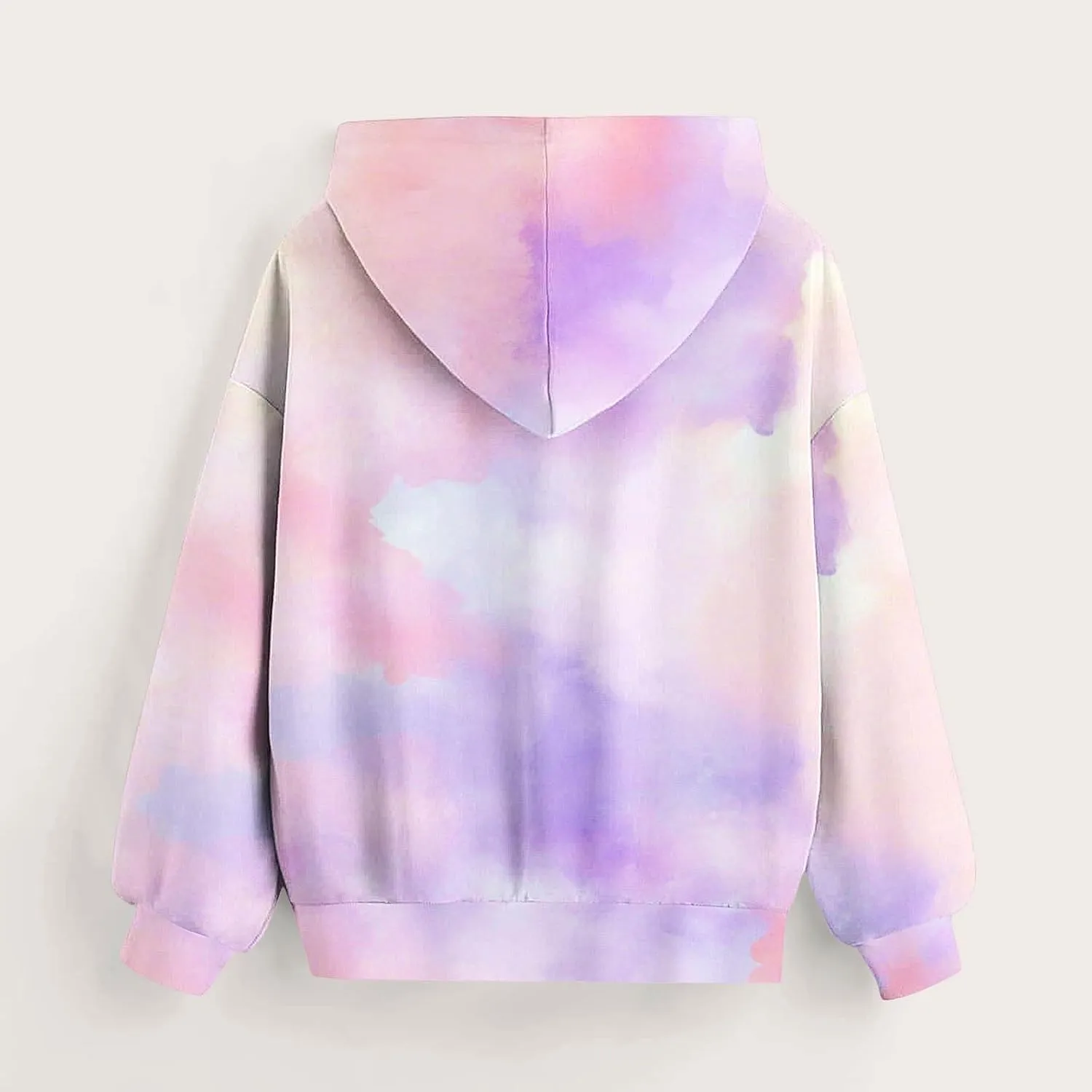 Tie Dye Oversized Hoodies for Women Trendy Casual Long Sleeve Hooded Pullover Tops Preppy Sweatshirts with Pocket