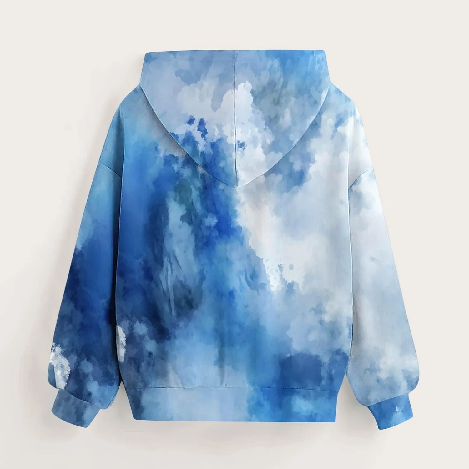 Tie Dye Oversized Hoodies for Women Trendy Casual Long Sleeve Hooded Pullover Tops Preppy Sweatshirts with Pocket