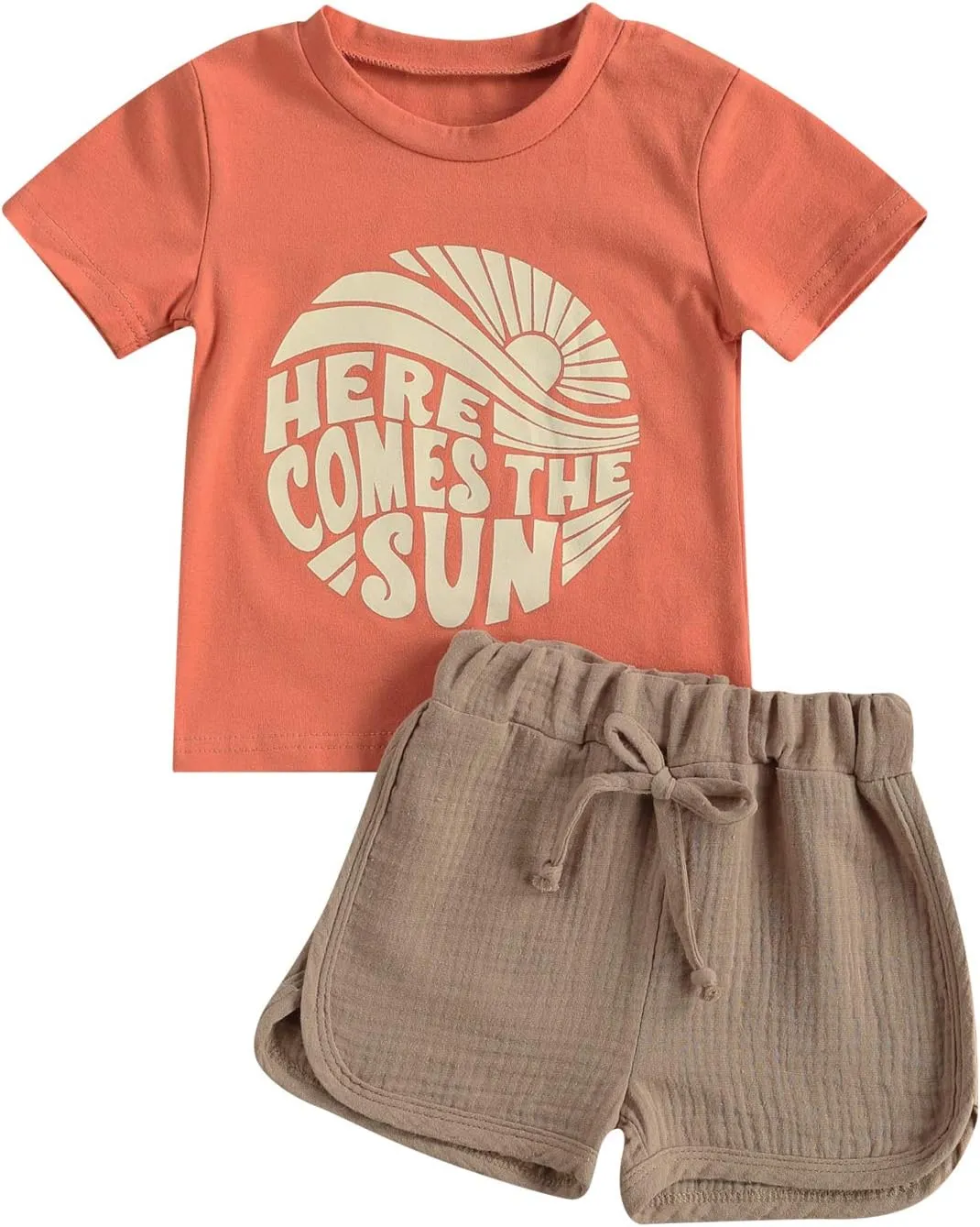 Toddler Baby Boy Summer Clothes Casual Sun Short Sleeve T Shirt Top and Shorts Bottoms Set 6 12 18 24M 2T 3T 4T