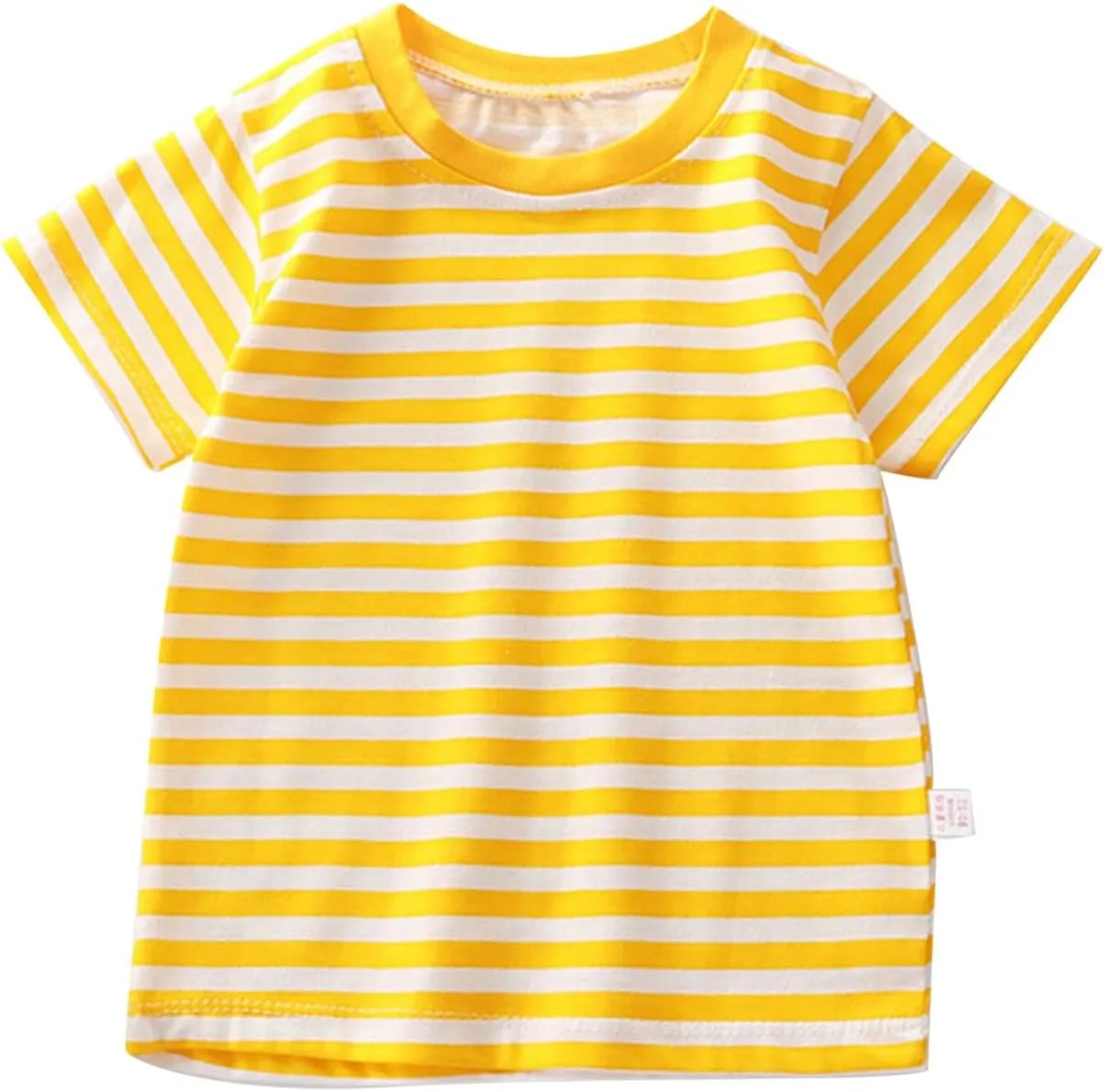 Toddler Boys Girls Striped T Shirts Short Sleeve Cotton Tops for Kids Crewneck Color Block Loose Fit Boys' Clothing Sets