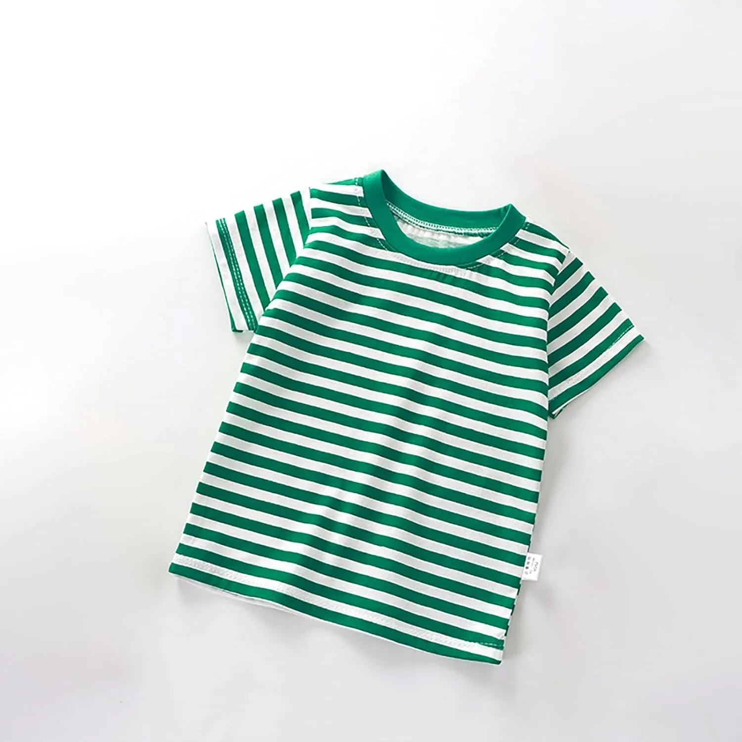 Toddler Boys Girls Striped T Shirts Short Sleeve Cotton Tops for Kids Crewneck Color Block Loose Fit Boys' Clothing Sets