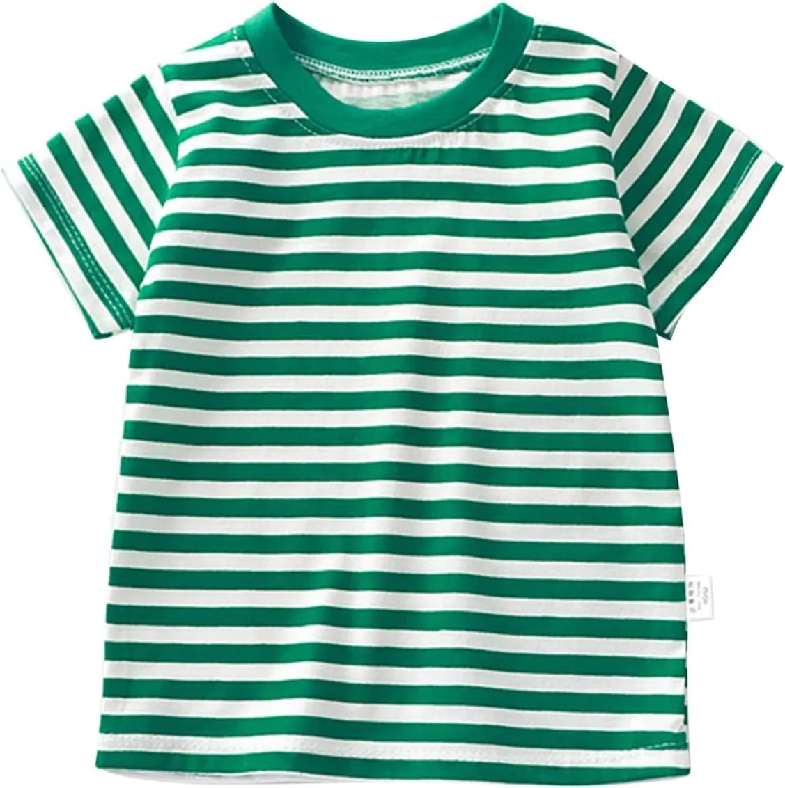 Toddler Boys Girls Striped T Shirts Short Sleeve Cotton Tops for Kids Crewneck Color Block Loose Fit Boys' Clothing Sets