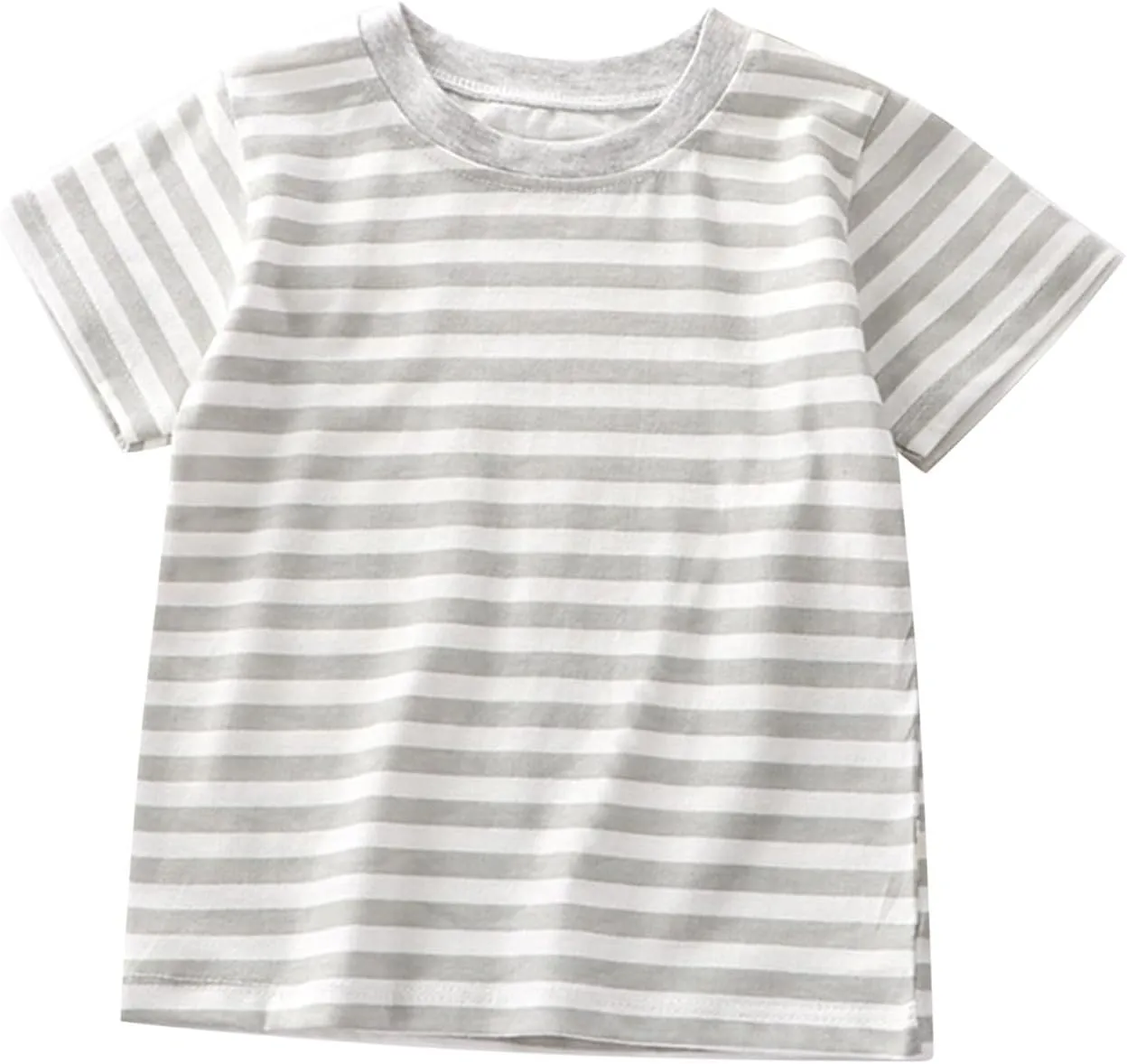 Toddler Boys Girls Striped T Shirts Short Sleeve Cotton Tops for Kids Crewneck Color Block Loose Fit Boys' Clothing Sets