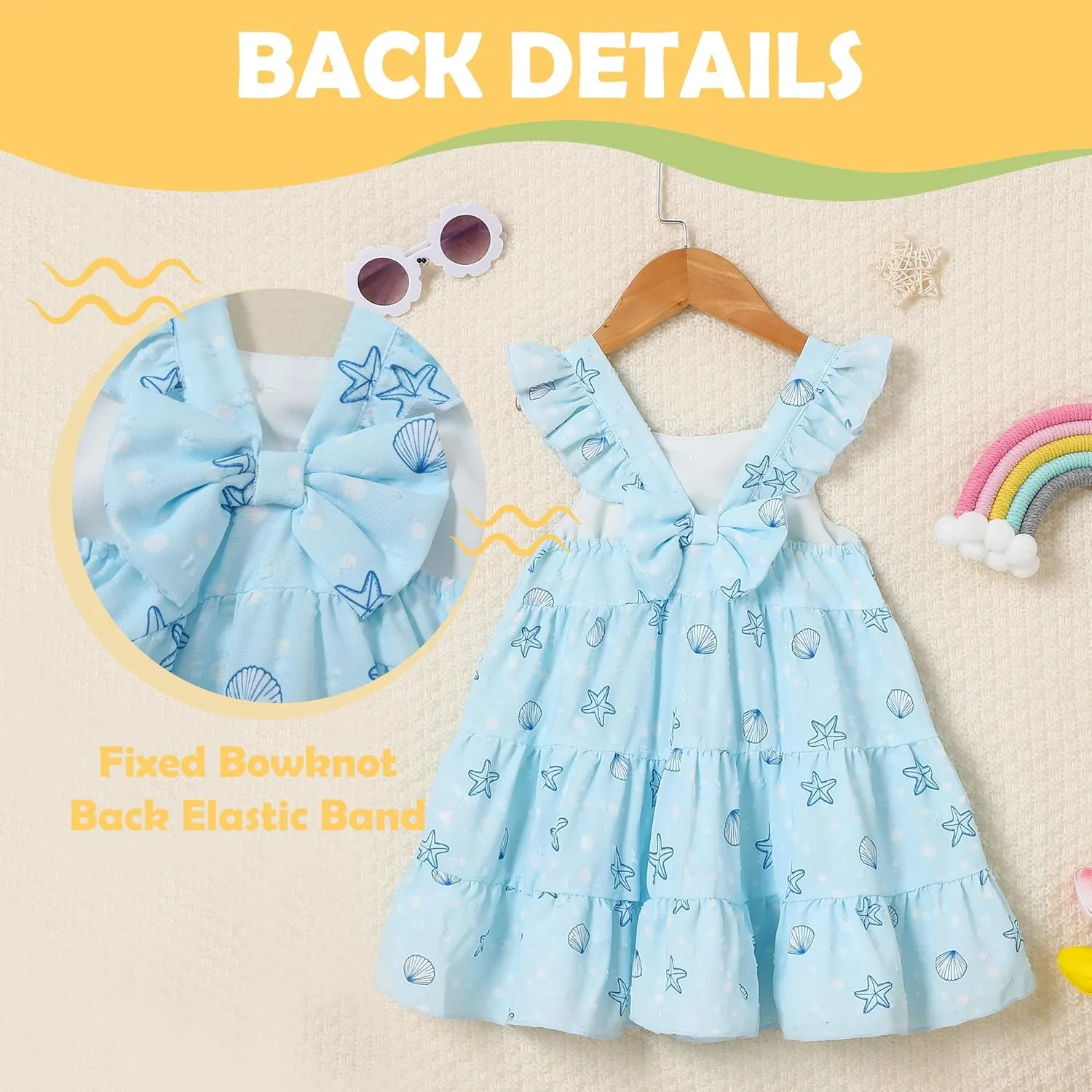 Toddler Girl Dress Summer Baby Girls Dresses 2025 Fly Sleeve Casual Floral Princess Toddler Dresses
