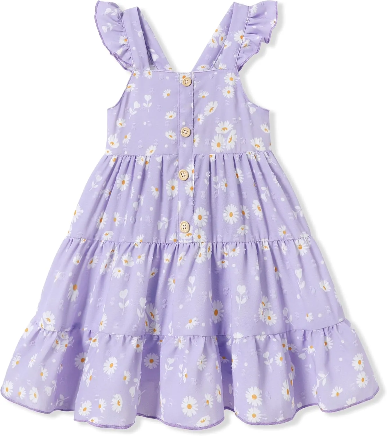 Toddler Girl Dress Summer Baby Girls Dresses 2025 Fly Sleeve Casual Floral Princess Toddler Dresses