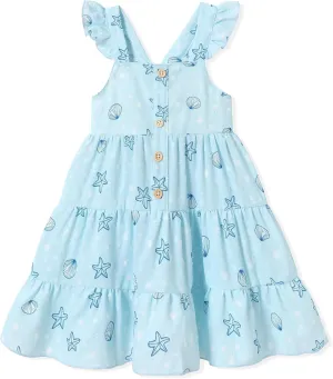 Toddler Girl Dress Summer Baby Girls Dresses 2025 Fly Sleeve Casual Floral Princess Toddler Dresses