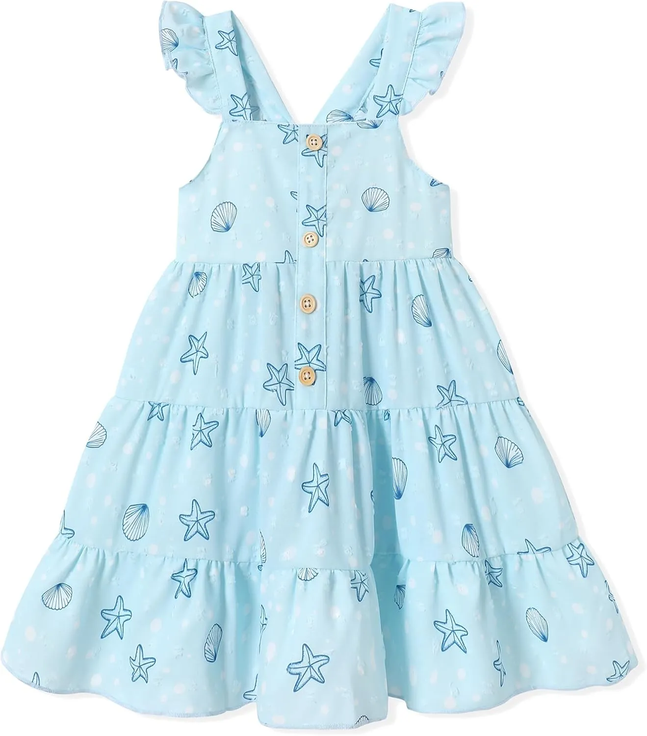 Toddler Girl Dress Summer Baby Girls Dresses 2025 Fly Sleeve Casual Floral Princess Toddler Dresses