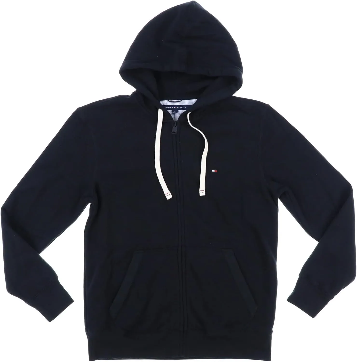 Tommy Hilfiger Men's Long Sleeve Fleece Zip Up Hoodie Sweatshirt