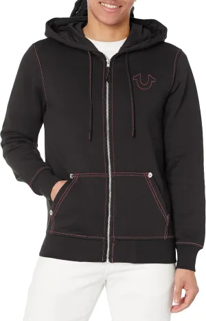 True Religion Men's Big T Zip Up Hoodie