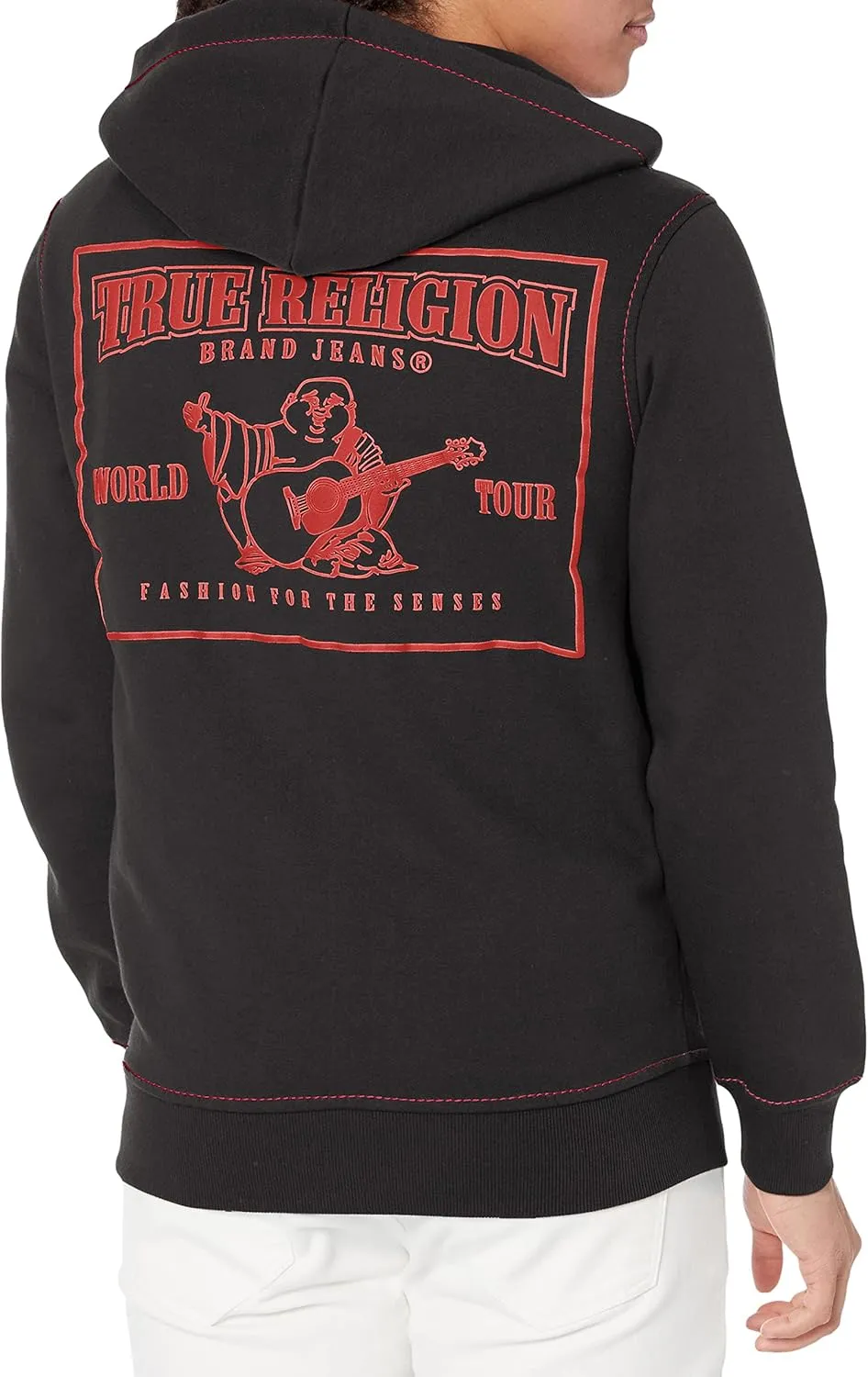 True Religion Men's Big T Zip Up Hoodie