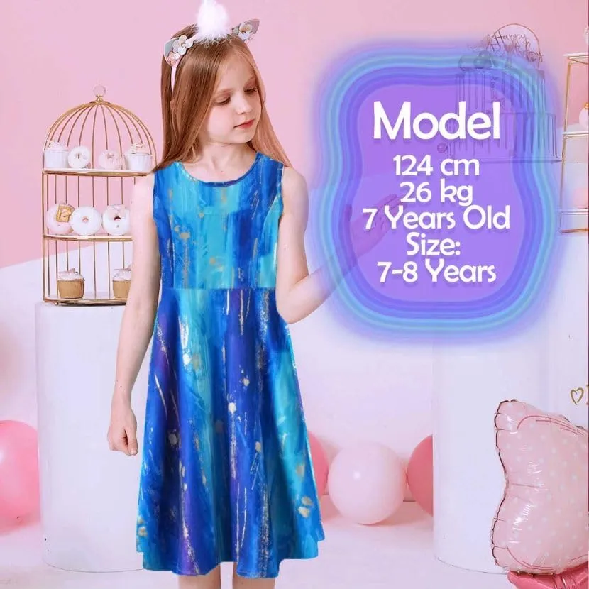VIKITA Girls Dresses Sleeveless Summer Girls Clothes Sundress for Kids 2-12 Years