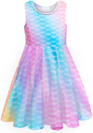 VIKITA Girls Dresses Sleeveless Summer Girls Clothes Sundress for Kids 2-12 Years