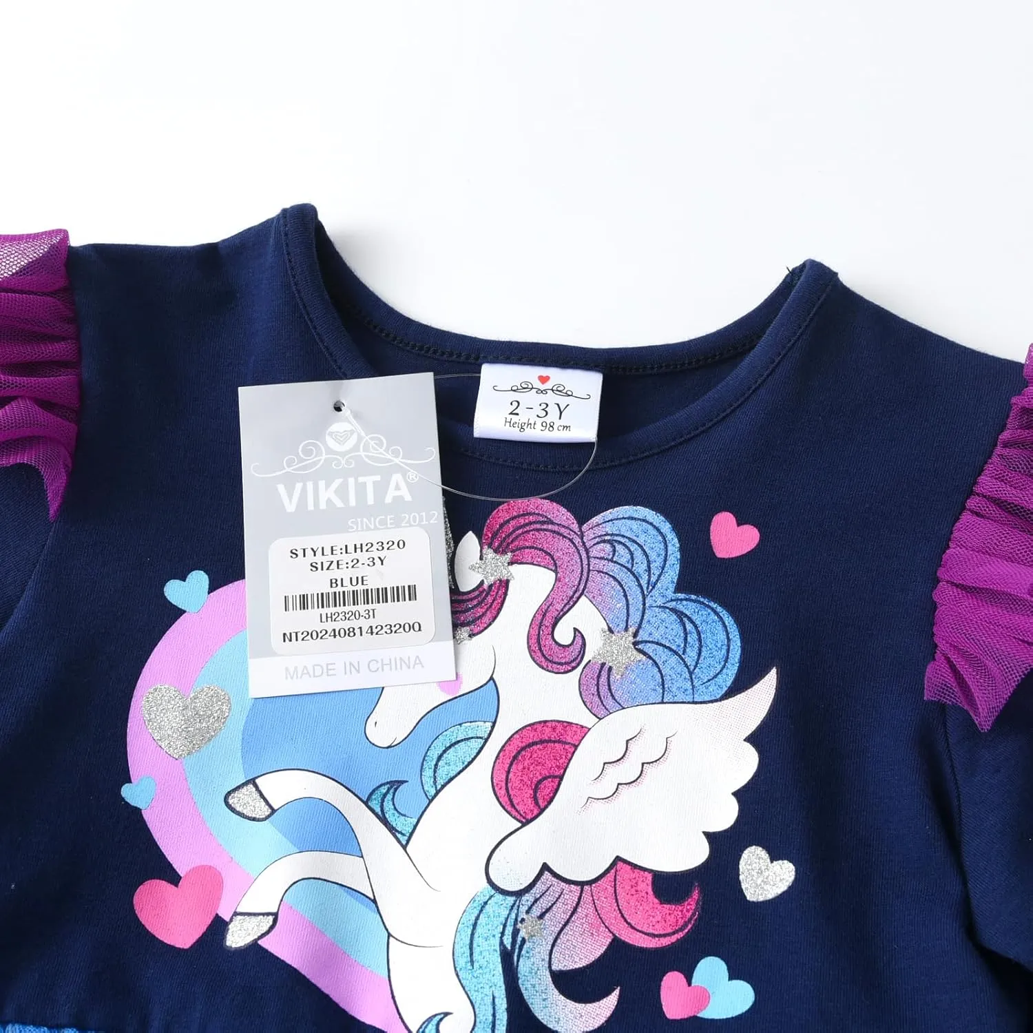 VIKITA Girls Dresses Winter Long Sleeve Birthday Party Tutu Dresses for Girls 3-12 Years