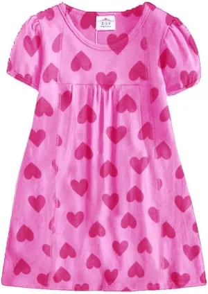 VIKITA Summer Girls Dresses Short Sleeve Casual Toddler Girl Clothes Schoold Outfits for Kids