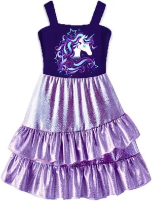 VIKITA Summer Girls Dresses Short Sleeve Casual Toddler Girl Clothes Schoold Outfits for Kids