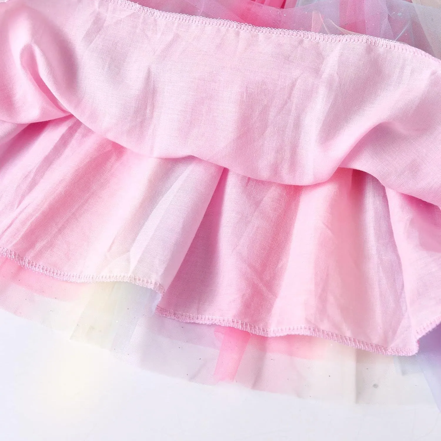 VIKITA Toddler Girls Dresses Summer Sleeveless Polyester Tutu Dresses for Girls 3-12 Years