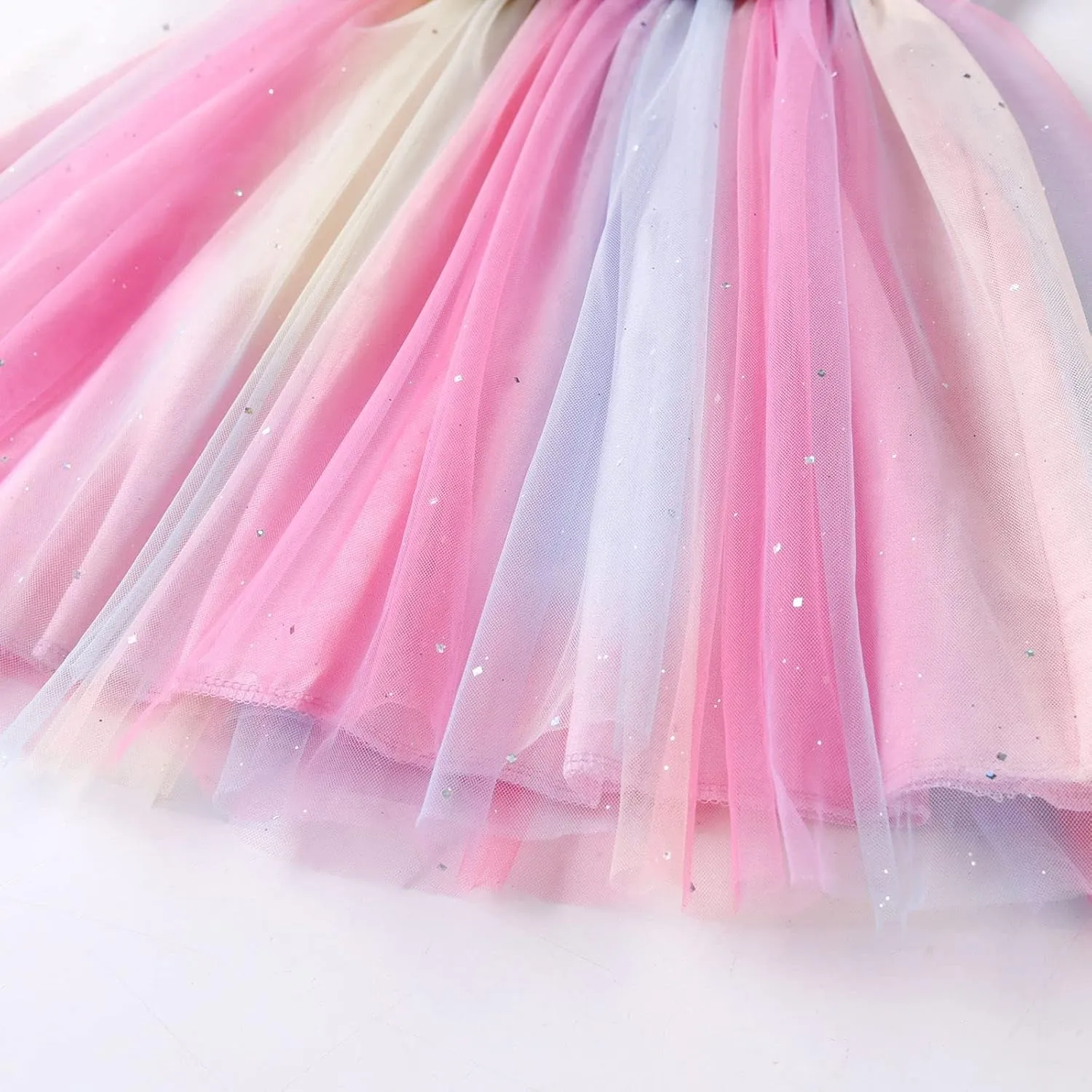 VIKITA Toddler Girls Dresses Summer Sleeveless Polyester Tutu Dresses for Girls 3-12 Years